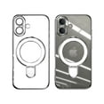 thumbnail image 2 of [Ring Compatible with MagSafe Invisible Stand] Magnetic for iPhone 16 Plus Case, [Clear Back Non-Yellowing] [Look as Bare] Slim Transparent Case with Holder for Women Men Girls, Silver, 2 of 7