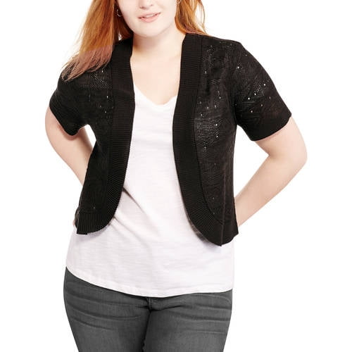 Faded Glory Ss Open Shrug - Walmart.com