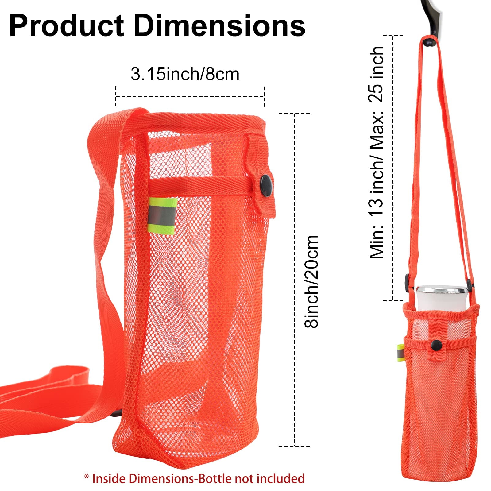 Water Bottle Holder Water Bottle Carrier with Adjustable Shoulder Strap  Beach Bottle Bag Water Bottle Sling Dog Water Bottle Sleeve for Sports Gym