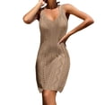 thumbnail image 1 of Maillot de Bain pour Femmes Couverture de Plage Piscine Maillot de Bain Blouse Contrastée Robe Crochetée Dégradée, 1 of 5