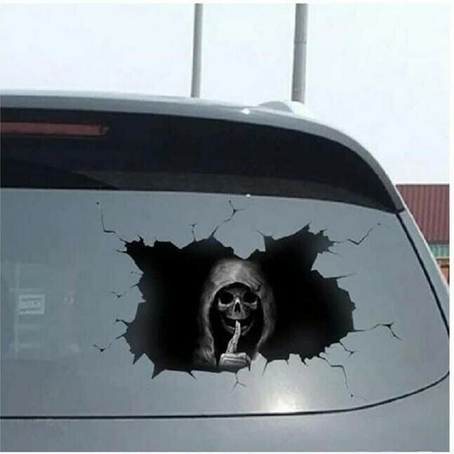 bequiet 1X Be Quiet Grim Reaper Stickers for Laptop Car Window Graphic Skull Vinyl Decal 