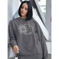 thumbnail image 2 of Sun And Crescent Moon Sweatshirt Women -Smartprints Designs, Female x-Large, 2 of 4