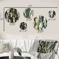 thumbnail image 4 of Designart "Moody Shadowed Serenade I" Floral Round Wall Art Set Of 5 - Black Cottage Living Room Wall Metal Art Set, 4 of 6