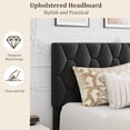 thumbnail image 4 of King Bed Frame with Adjustable Headboard, Modern Linen Upholstered Platform Bed Frame with Wood Slats Support, No Box Spring Needed, Easy Assembly for Bedroom Apartment, Grey, 4 of 7