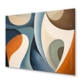 thumbnail image 2 of Designart "Symmetrical Visions Blue Orange Harmony" Abstract Shapes Metal Wall Art, 2 of 5