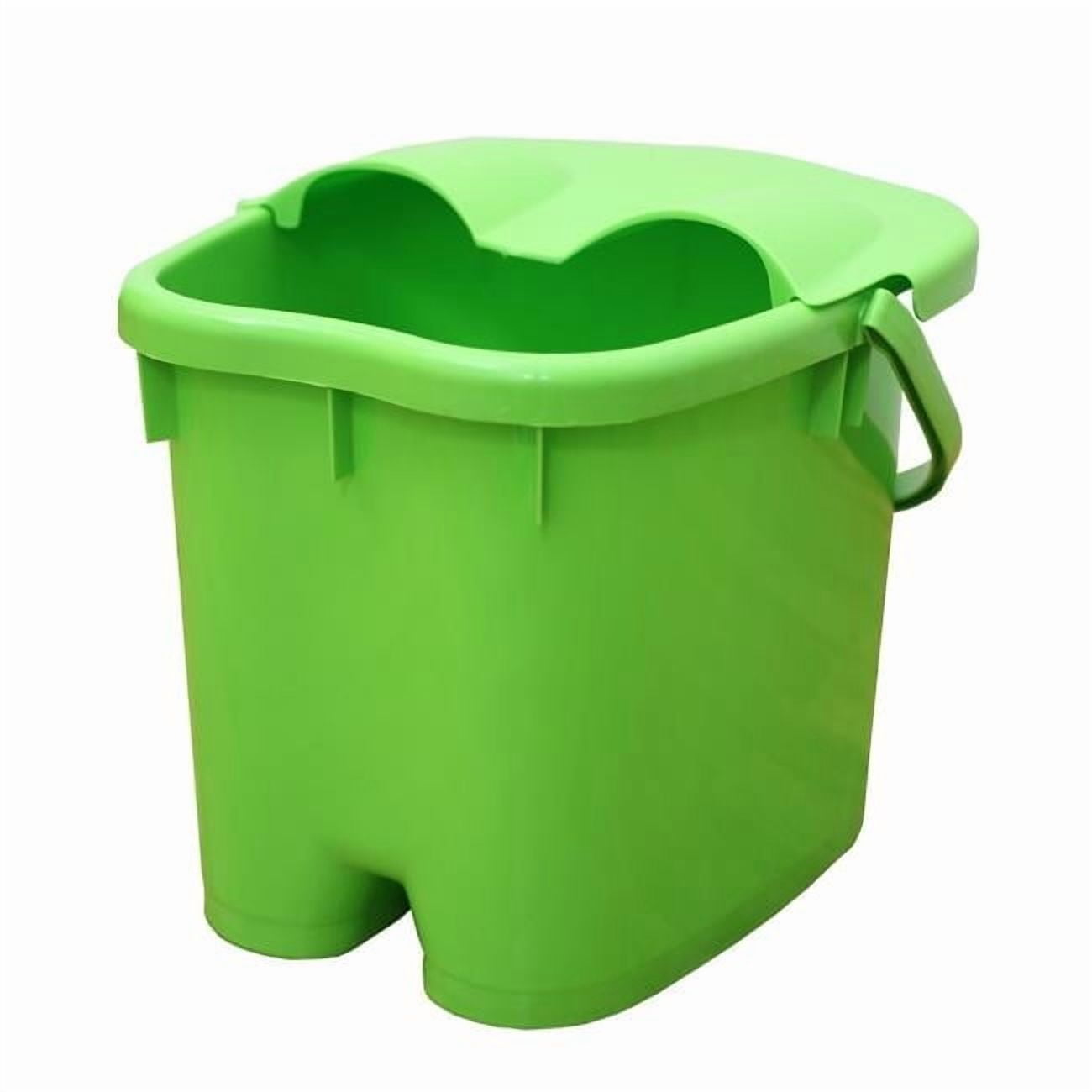Basicwise Collapsible Foot Spa Bucket with Cover, Deep Soaking Basin for Pedicure, Portable Folding Massage Bath Tub, Compact Wash Container