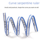 thumbnail image 1 of Regla curva en forma de serpiente, regla suave con diseño de dibujo de serpiente de 30 cm y 50 cm, regla de dibujo arquitectónico de dibujos animados, 1 of 3