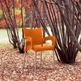 thumbnail image 4 of Compamia Romeo Resin Dining Arm Chair Orange, Set of 2, 4 of 6