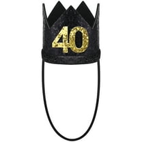 BESTONZON 1Pc Birthday Hat Black 40Th Birthday Decoration Creative Design Memorable Moments