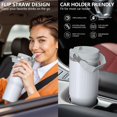 thumbnail image 5 of Modern 30oz Handheld Travel Tumbler with Handle – Double Wall Stainless Steel Insulated Cup, Flip Straw Lid, Leak-Proof & BPA-Free for Hot and Cold Drinks – Durable Coffee & Juice Mug White, 5 of 7