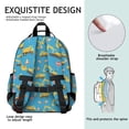 thumbnail image 5 of Excavator and Road Barrier Blue Pattern Cute School Backpack Bag for School with Padded Back and Adjustable Shoulder Straps 15.25"x11.5"x5.25", 5 of 5
