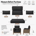 thumbnail image 2 of DTTRA High Back Patio Chair Cushion Set with 2 Arm Pillows, 48 x 24 x 4 in, Black, 2 of 7