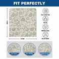 thumbnail image 6 of Farmhouse Sage Green Floral Chair Back Covers Set of 1, Linen Boho Paisley Flower Rustic Stretch Dining Chair Back Slipcovers Removable Seat Cover for Kitchen Restaurant Hotel Cafe, 6 of 9