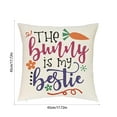 thumbnail image 3 of EGNMCR Easter Pillow Covers 18x18 Inch Set of 4PCS Easter Decorations Bunny Truck Peeps Hip Hop Spring Throw Pillows Cover for Home Decor Easter Decorative, 3 of 6