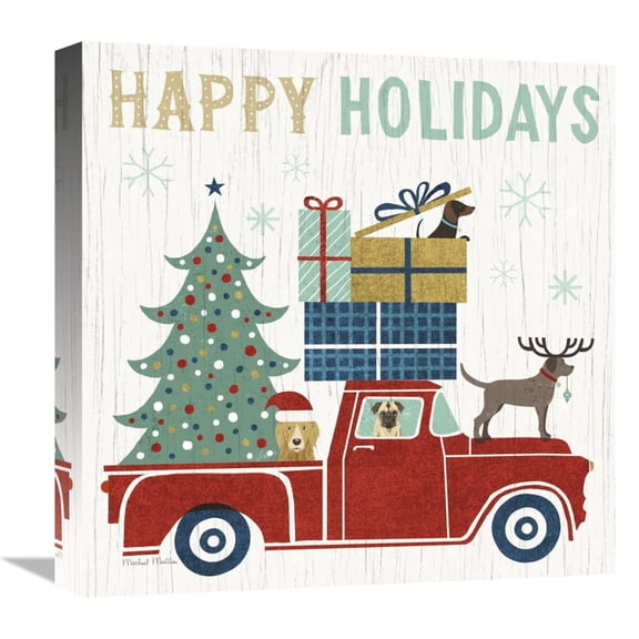 Global Gallery's 'Holiday on Wheels III' By Michael Mullan Stretched Canvas Wall Art