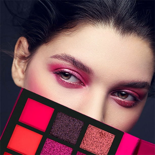Sombras de ojos, regalos para mujeres Paleta de sombras de ojos de nueve colores Sombras de ojos mate perladas terrosas Brillo de diamante Belleza Belleza