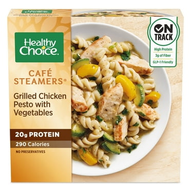 Healthy Choice Cafe Steamers Grilled Chicken Pesto With Vegetables, Frozen, 9.9oz (frozen)