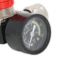 thumbnail image 2 of 0-180PSI Régulateur de Pression de Compresseur d'Air Européen avec Manomètre à Lecture Facile, Alliage d'Aluminium à 4 Trous et Construction en Fer, Bouton Réglable pour un Débit Stable, Compatible avec Outils Pneumatiques, 2 of 7
