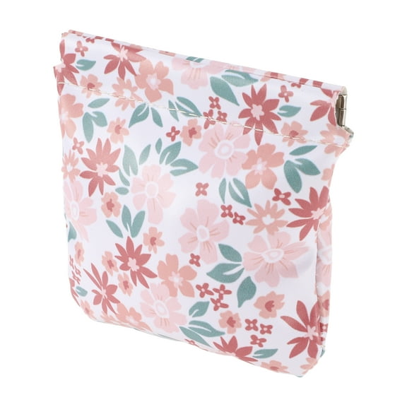 Unique Bargains 1 Pc Women Snap Closure Cosmetic Bag for Business Travel Gym Assorted Color PU