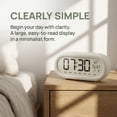 thumbnail image 7 of REGALWOVEN Loud Alarm Clock for Heavy Sleepers Three Alarms Battery Powered, Large LED Display for Bedroom, Dorm Room Beige 5.9"L x 1.77"W x 2.75"H, 7 of 7