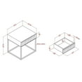 thumbnail image 5 of Furniture of America Giffore Metal 1-Drawer End Table in Walnut, 5 of 5