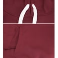 thumbnail image 2 of Men's Drawstring Fleece Lined Athletic Sport Fitness Gym Sweater Pullover Hoodie (Burgundy, 6XL), 2 of 2