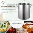 thumbnail image 3 of Clispeed Silver Stainless Steel Stockpot with Lid for Kitchen Cooking, 3 of 8