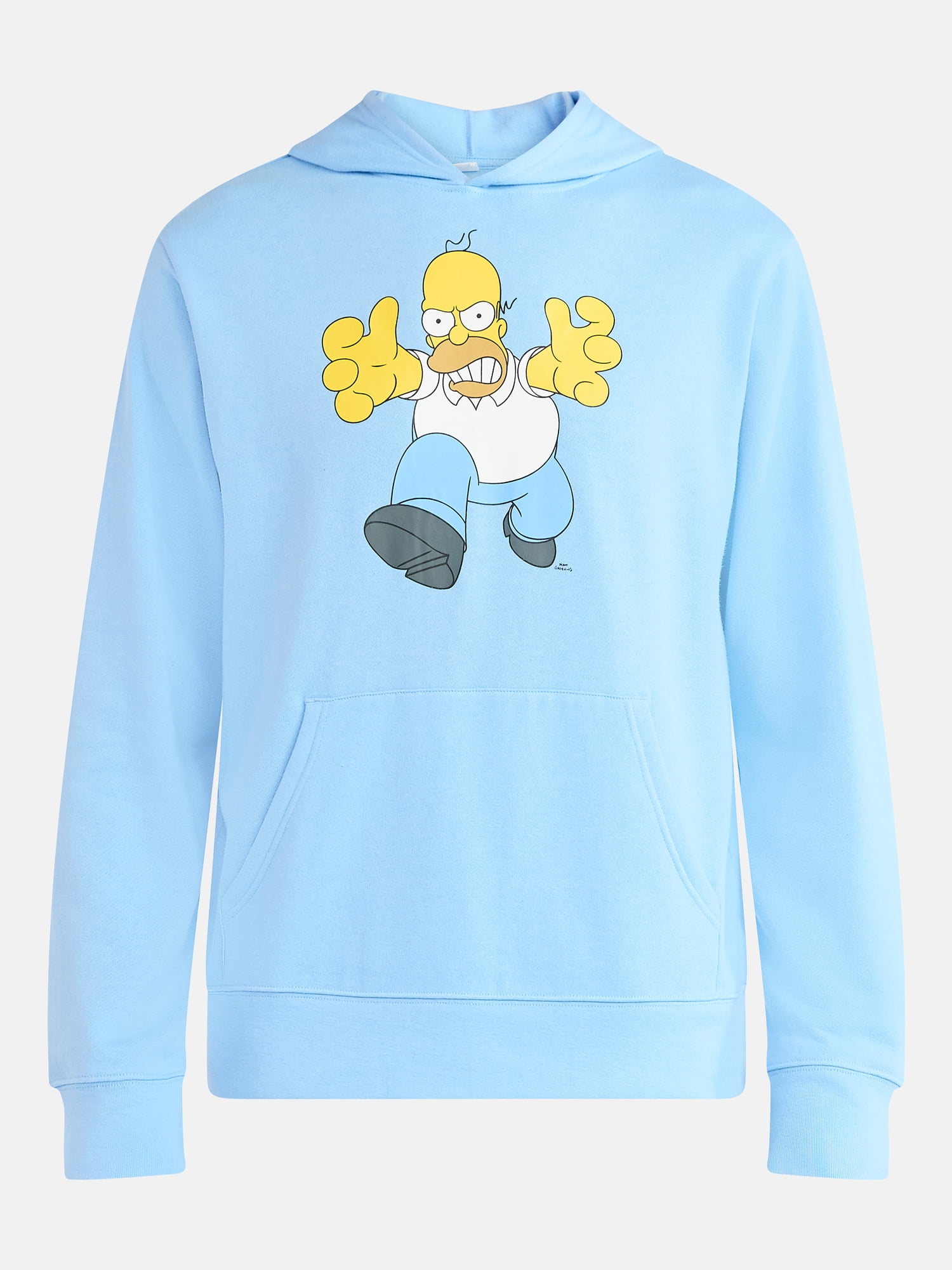 The Simpsons Men's and Big Men's Homer Graphic Hoodie with Long Sleeves, Sizes XS-5XL