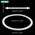 thumbnail image 3 of Uxcell 10-Pack Silicone O-Rings Gasket, Φ114 130mm OD O-Rings Seal Gasket for Compressor Valves Pipe Repair, 3 of 6
