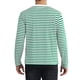 thumbnail image 3 of Camiseta de rayas INSPIRE CHIC para hombre, cuello redondo, de manga larga, básica, talla 2XL, verde y blanca, 3 of 6