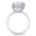 thumbnail image 3 of Women's 3Ct Emerald Cut Garnet Diamond Engagement Ring 14K Rose Gold Plated, 3 of 4