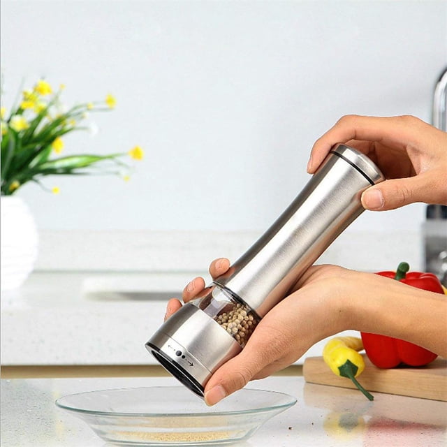 Oleegame 1PC Produce Storage Food Kitchen Manual Grinder Home Steel Stainless Tool Restaurant Pepper Mill Kitchen,Dining & Bar Silver