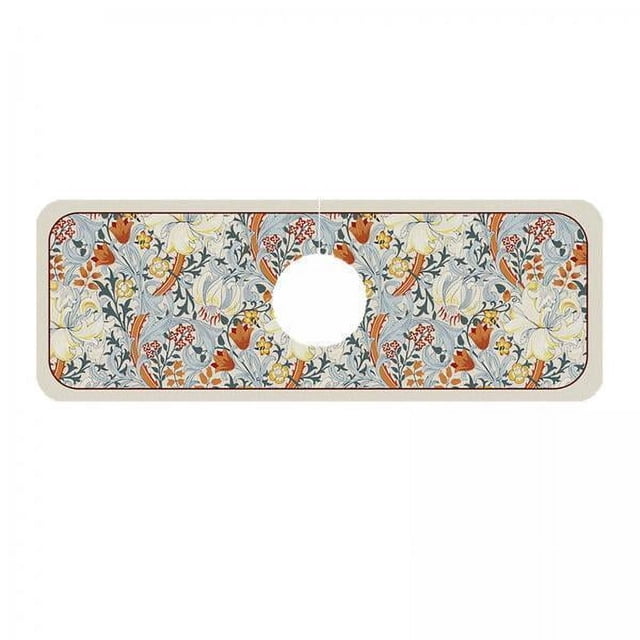 3xFaucet Guard Mat Lavable Detrás De La Estera De Goteo Grifo Para Cocina Baño Flor Amarilla