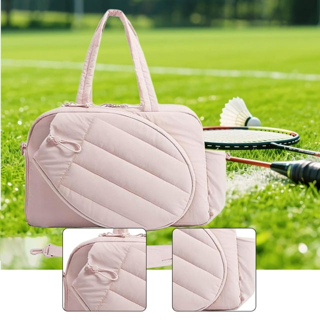 Bolsa de tenis con portabotellas Bolsa deportiva Bolsa de lona Bolsa de raquetbol Rosa
