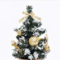 thumbnail image 6 of Gymnture christmas 2Pcs Pre-Lit Artificial Xmas Trees with Base - 20cm Purple/Golden A, 6 of 10