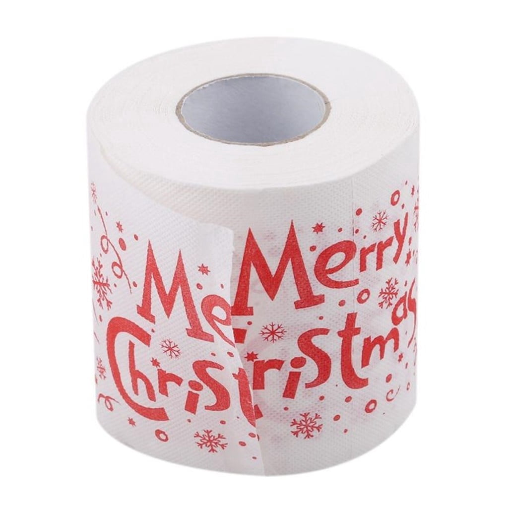 AKEGAMN Christmas pattern color toilet paper Santa Christmas tree printed tissue