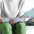 thumbnail image 2 of COEQINE Fish Scales Arm Cast Covers Size M Arm Cast Sleeve with Thumb Cover Wrist Cast Cover Removable Arm Cast Decor Cover Short Arm Cast Cover Stretch Arm Sleeves for Adult Kids, 2 of 7