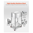 thumbnail image 4 of Rolling Ice Chest Cooler Cart, 32.8 Quart Stainless Steel Outdoor Cooler, Portable Beverage Trolley with Wheels & Shelf for Parties, Backyard, Bar, 4 of 9