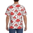 thumbnail image 3 of Bixox Men's Amanita Red Mushroom Printed Short Sleeve Skinny Athletic T-Shirt, 3 of 6