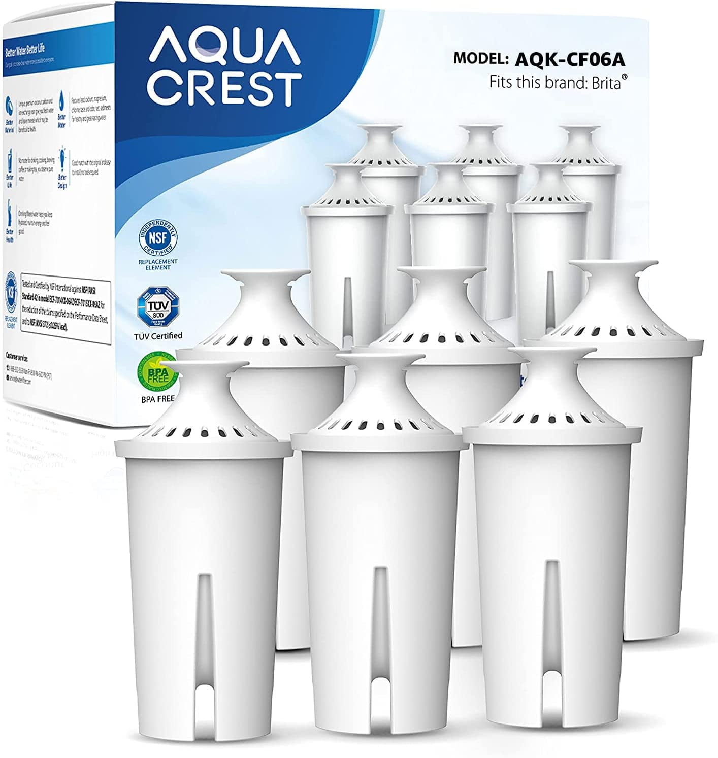 Fits Wamery Lake Ind Mavea Pitcher. Certified Water Filter Replacement 3 Pack 