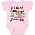 thumbnail image 3 of Inktastic My Nana Loves Me with Sloth and Hearts Boys or Girls Baby Bodysuit, 3 of 5