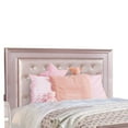 thumbnail image 2 of Button Tufted Full Size Bed with Leatherette Headboard Rose Gold, 2 of 3