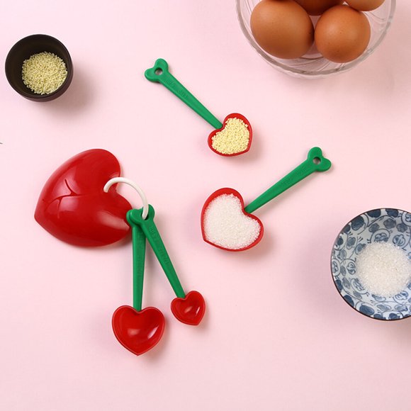 WASHWEPE 5Ud Cucharas Medidoras Plásticas Apilables Con Separador De Claras Multicolor Para Cocina Y Hornear