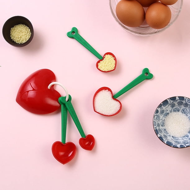WASHWEPE 5Ud Cucharas Medidoras Plásticas Apilables Con Separador De Claras Multicolor Para Cocina Y Hornear