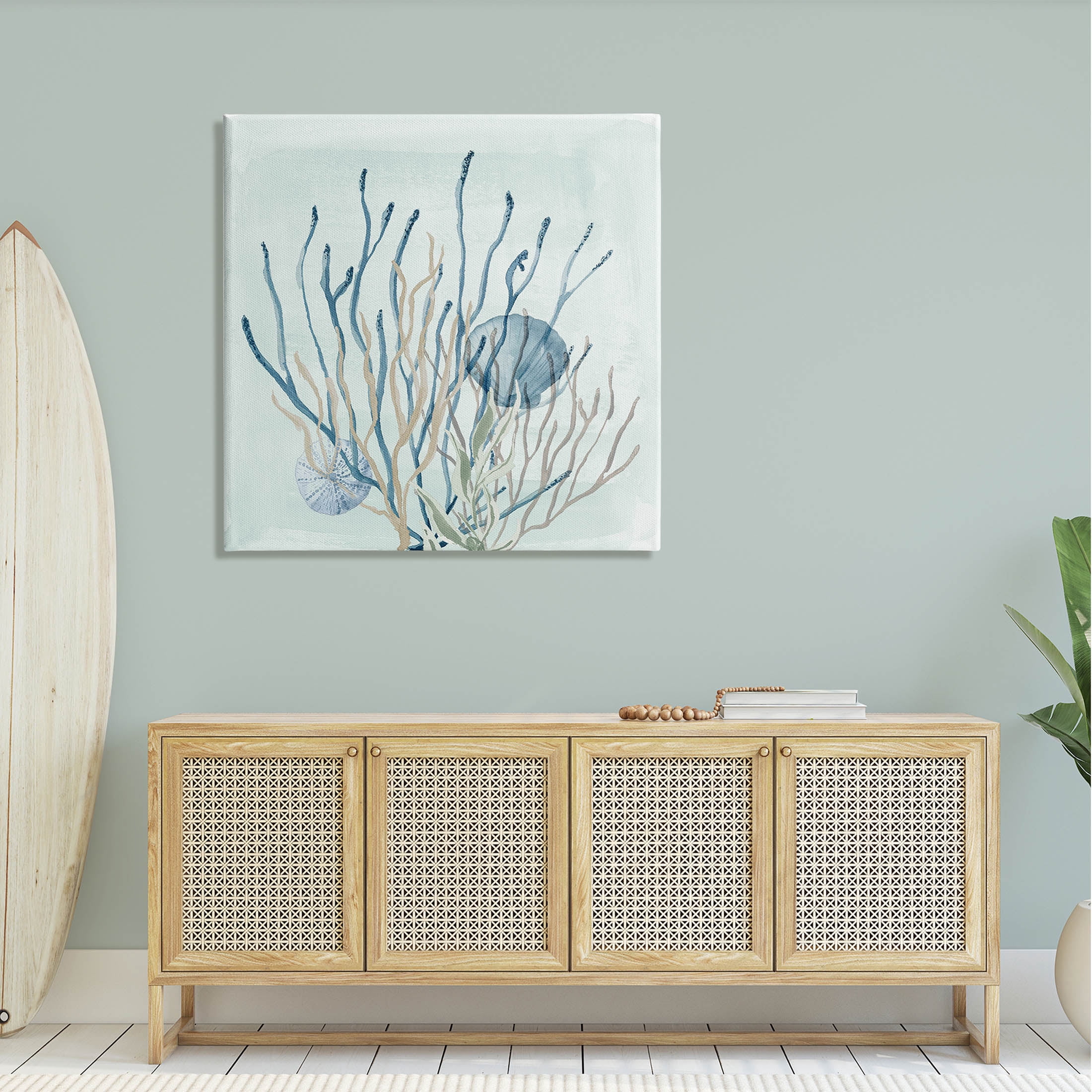 Coral Reef Underwater Seashells Animals & Insects Graphic Art Gallery Wrapped Canvas Print Wall Art