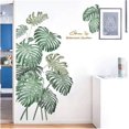 thumbnail image 1 of Yjmei 2 piezas 90x120cm Diy Adhesivo de pared, Estilo minimalista nórdico Adhesivo de pared de hoja verde Jardín Planta verde Hoja de palma tropical Adhesivo de pared Dormitorio Sala de estar, 1 of 5