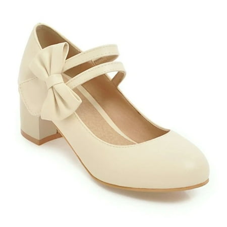 

Personality Buckle Bows Pumps