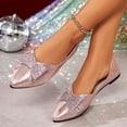 thumbnail image 2 of Xucatan Women's Metallic Pointed Toe Flats, Glitter Slip On Loafers, Cushioned Comfortable Dress Shoes for Office Wedding Daily Gift, 2 of 9