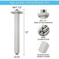 thumbnail image 5 of Zovajonia Shower System 8 Inches Shower Faucet Set,  Rain Shower Head with Handheld Spray Bathroom Ceiling Mount Shower Fixtures Brushed Nickel, 5 of 7