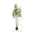 thumbnail image 3 of Vickerman 4' Artificial Green Potted Cotinus Coggygria Tree., 3 of 8